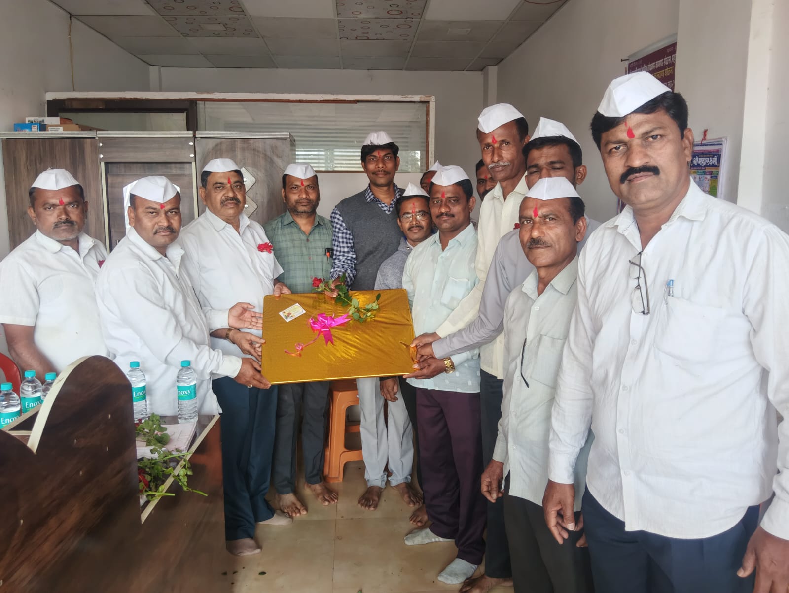 The inauguration of the office of Shri Swami Samarth Shramik Construction Workers